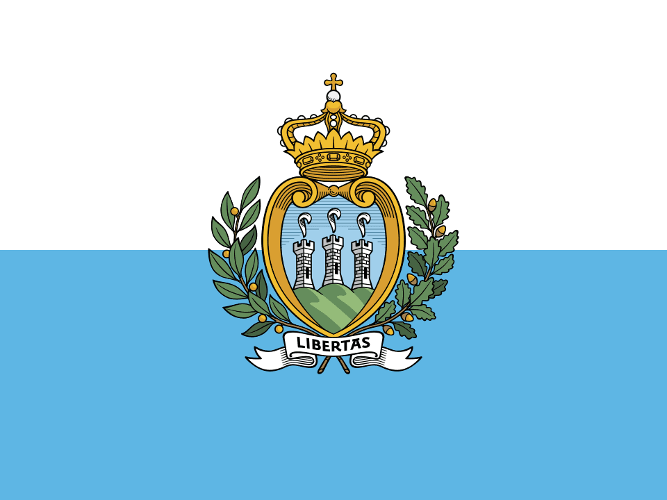 A map showing the tiny outline of San Marino within Italy