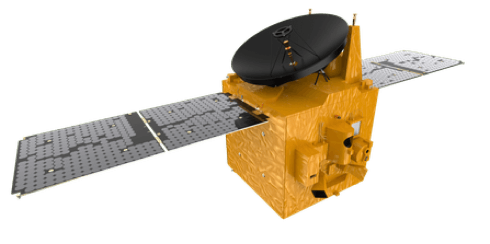 Illustration of the UAE Hope Probe orbiting Mars